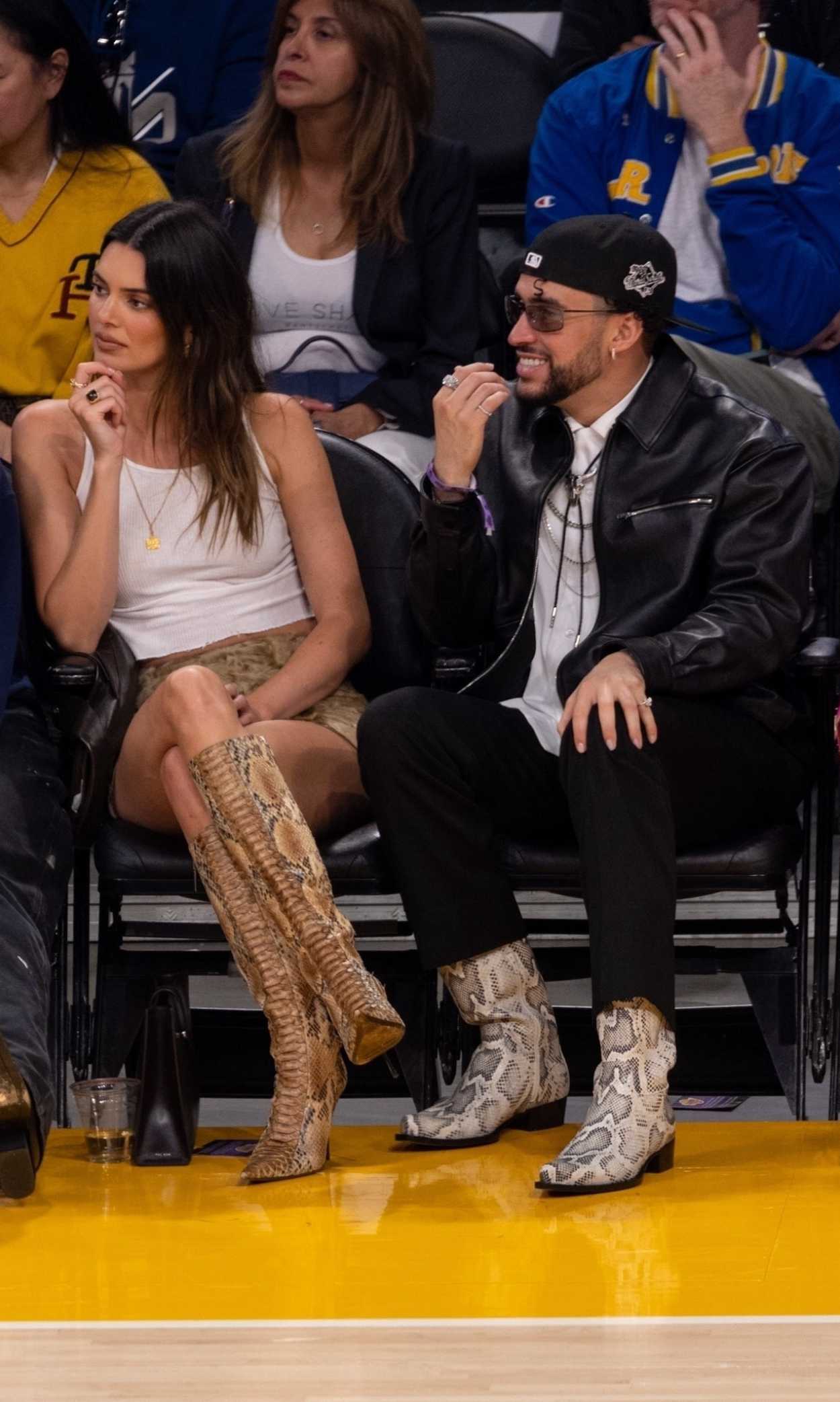 Kendall Jenner Was Seen at the Lakers Game with Bad Bunny in Los ...