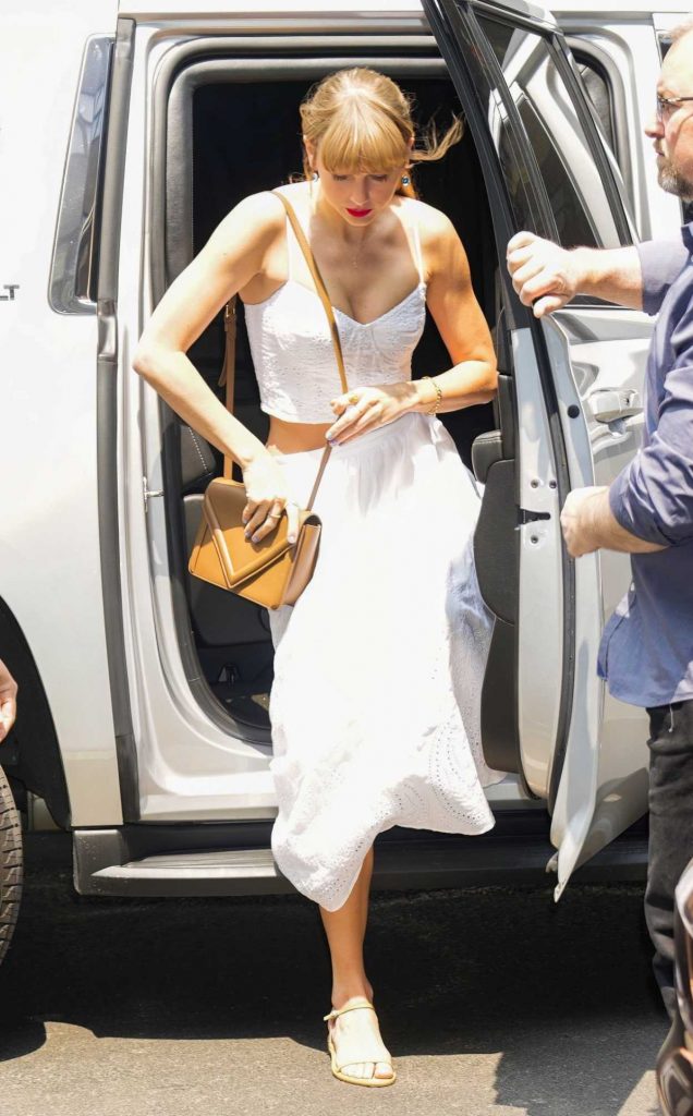 Taylor Swift in a White Dress