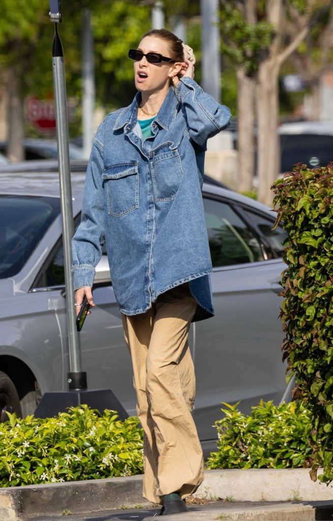 Whitney Port in a Blue Denim Jacket