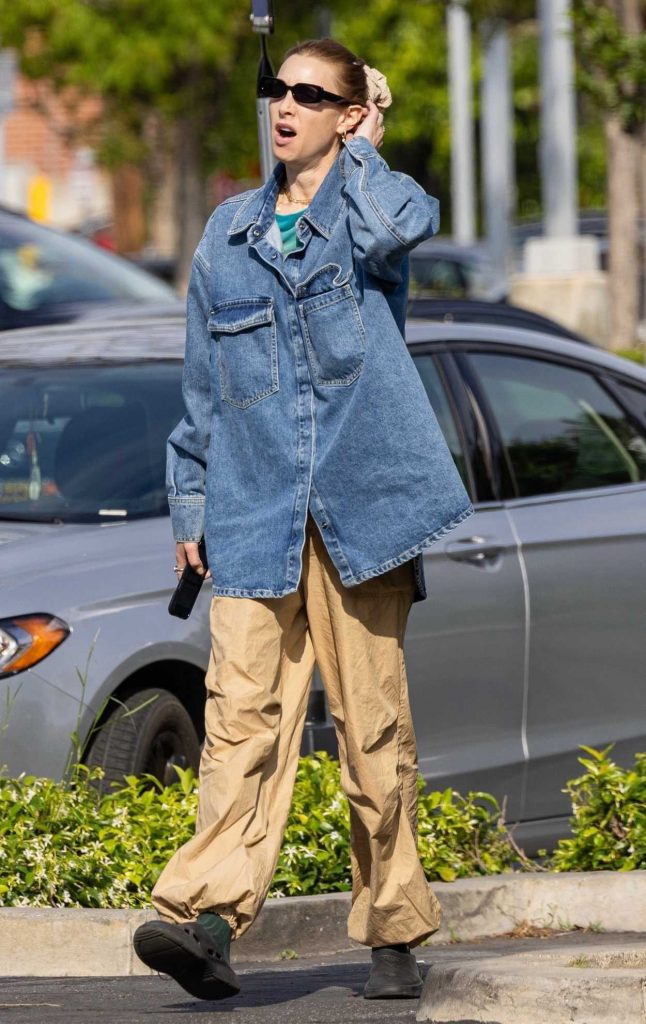 Whitney Port in a Blue Denim Jacket