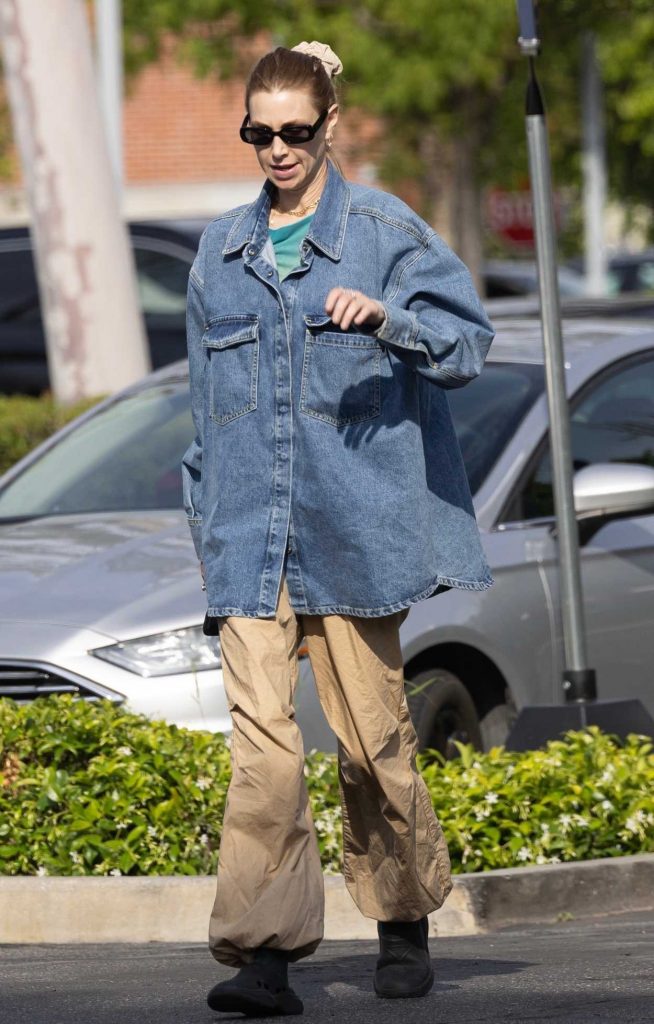 Whitney Port in a Blue Denim Jacket