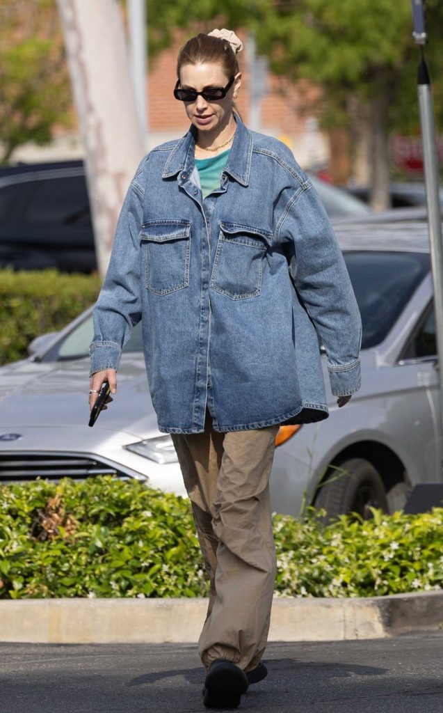 Whitney Port in a Blue Denim Jacket