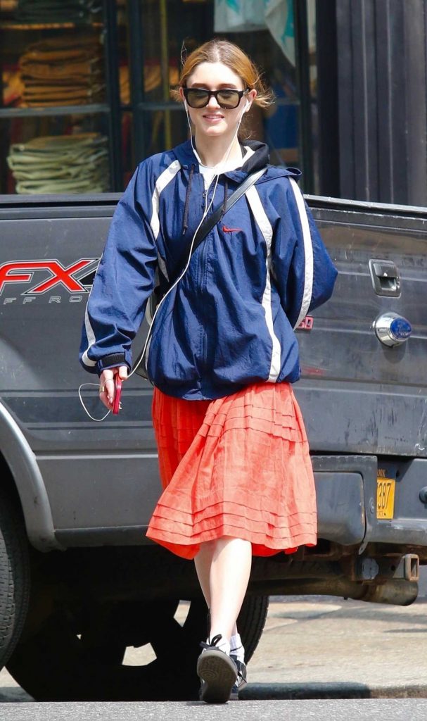 Natalia Dyer in a Black Adidas Sneakers