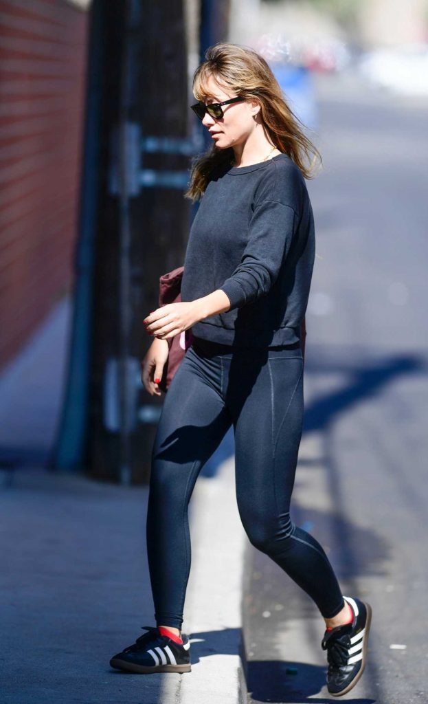 Olivia Wilde in a Black Sweatshirt
