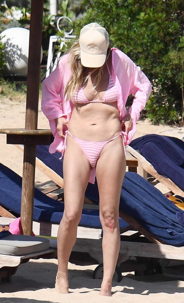 Heidi Klum in a Pink Bikini