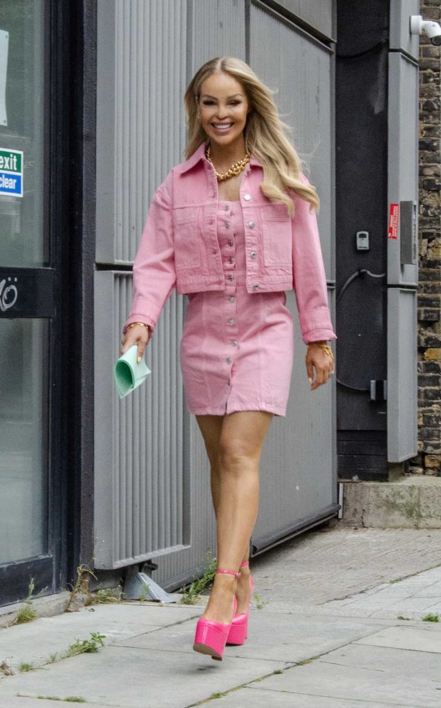 Katie Piper in a Pink Ensemble