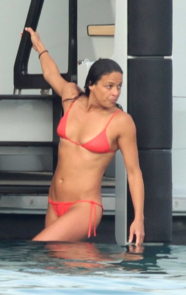 Michelle Rodriguez in a Red Bikini
