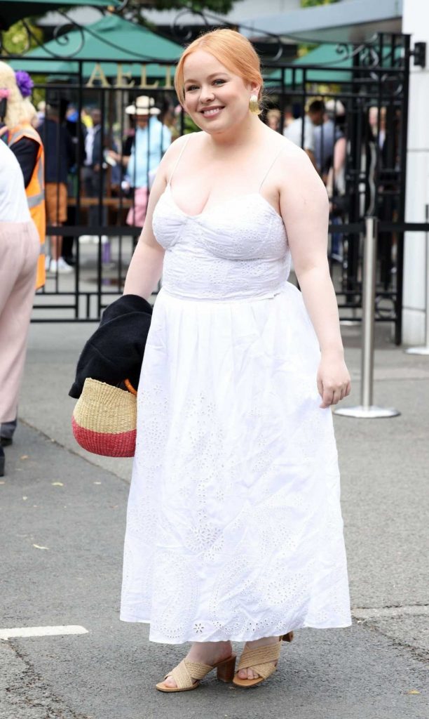 Nicola Coughlan in a White Dress