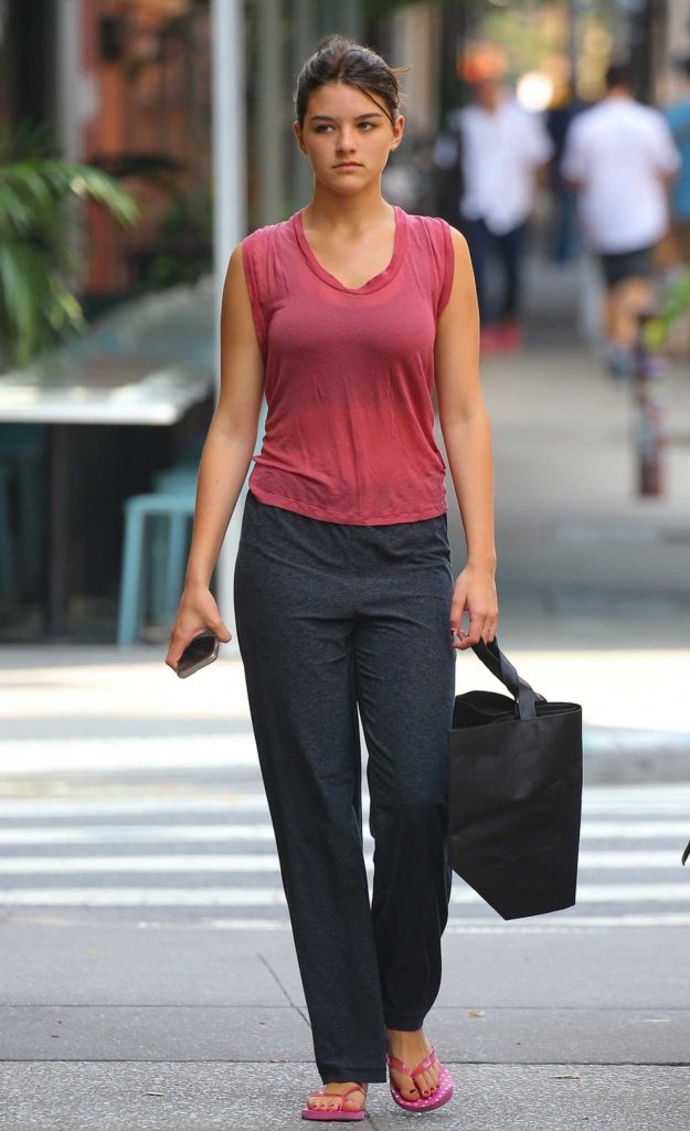 Suri Cruise in a Red Tee