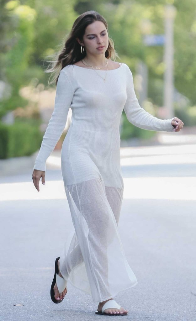 Addison Rae in a White Dress