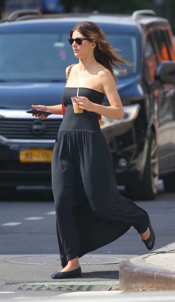 Camila Morrone in a Black Dress