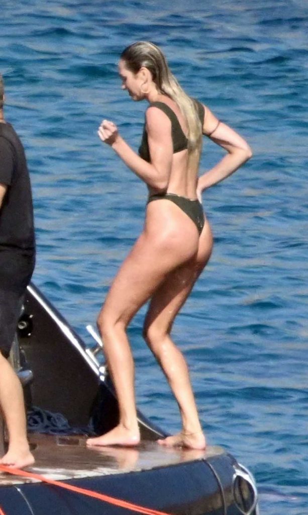 Candice Swanepoel in an Olive Bikini