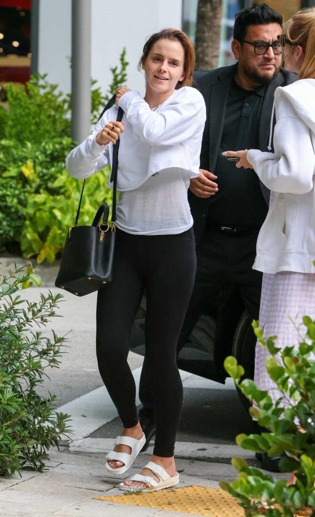 Emma Watson in a White Flip-Flops