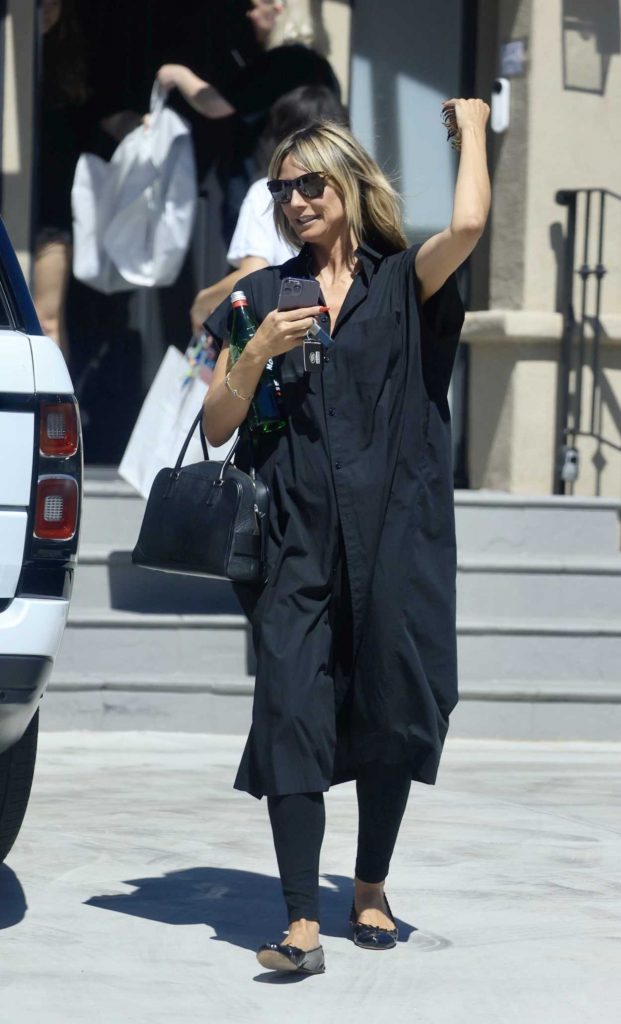 Heidi Klum in a Black Dress