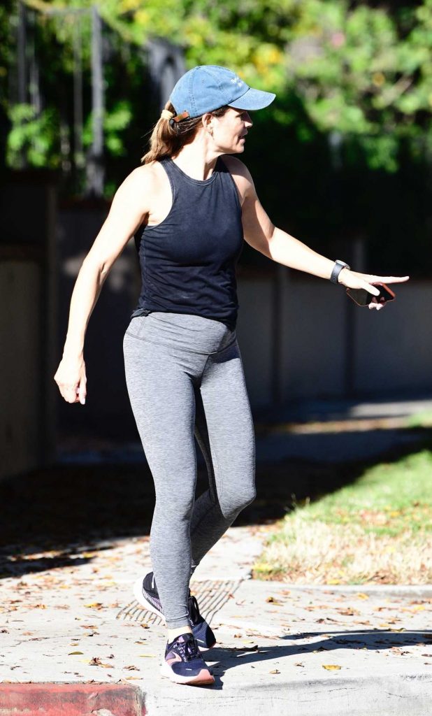 Jennifer Garner in a Blue Cap