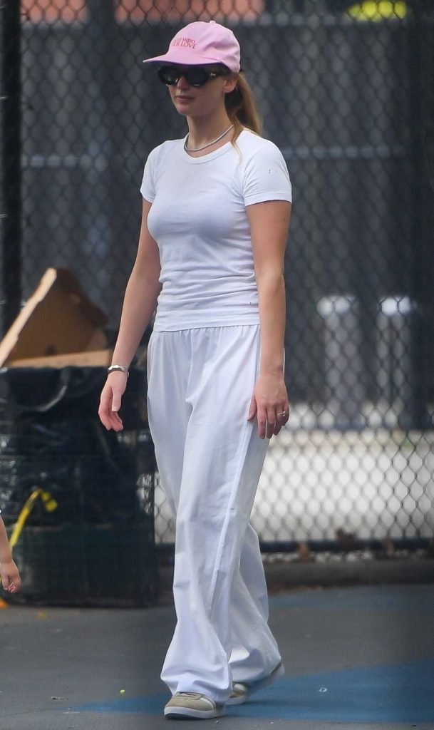 Jennifer Lawrence in a Pink Cap