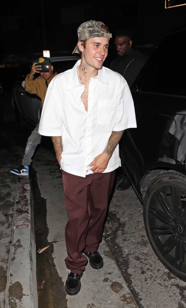Justin Bieber in a White Shirt