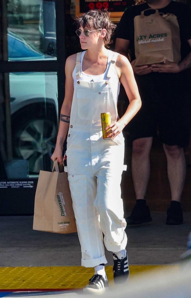 Kristen Stewart in a White Jumpsuit