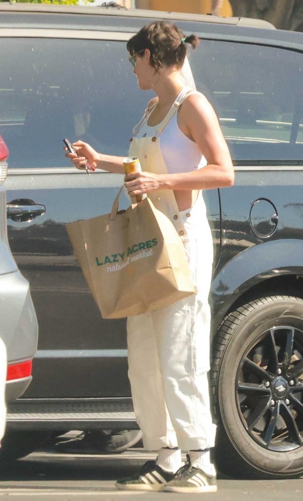 Kristen Stewart in a White Jumpsuit