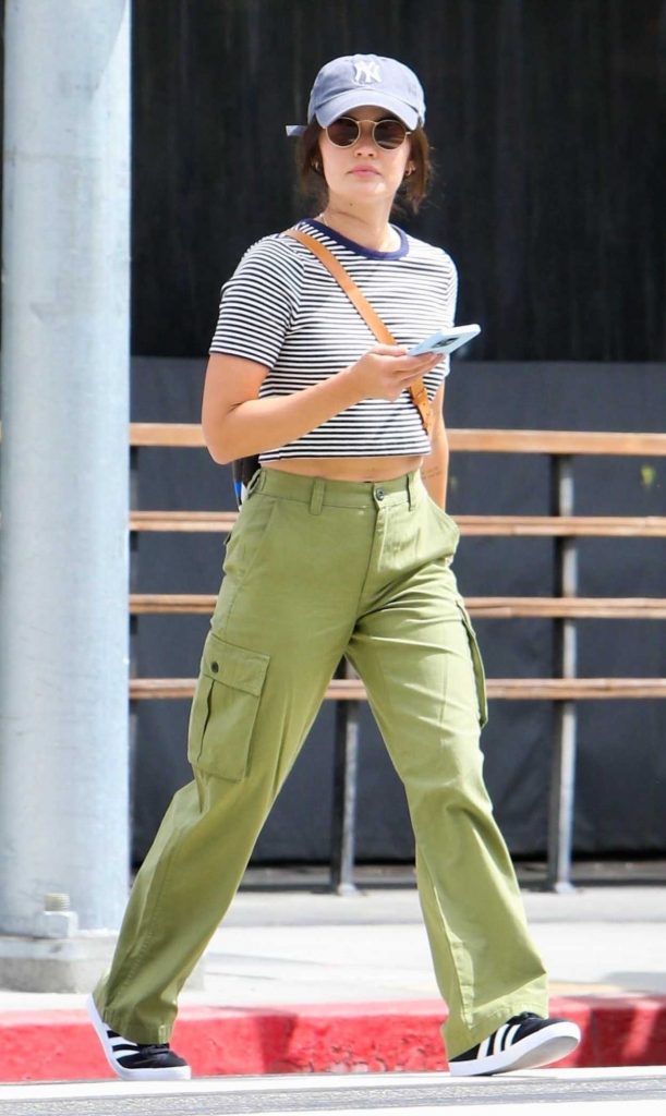 Lucy Hale in an Olive Pants