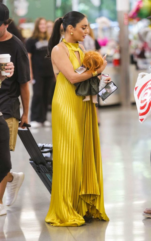 Vanessa Hudgens in a Yellow Dress