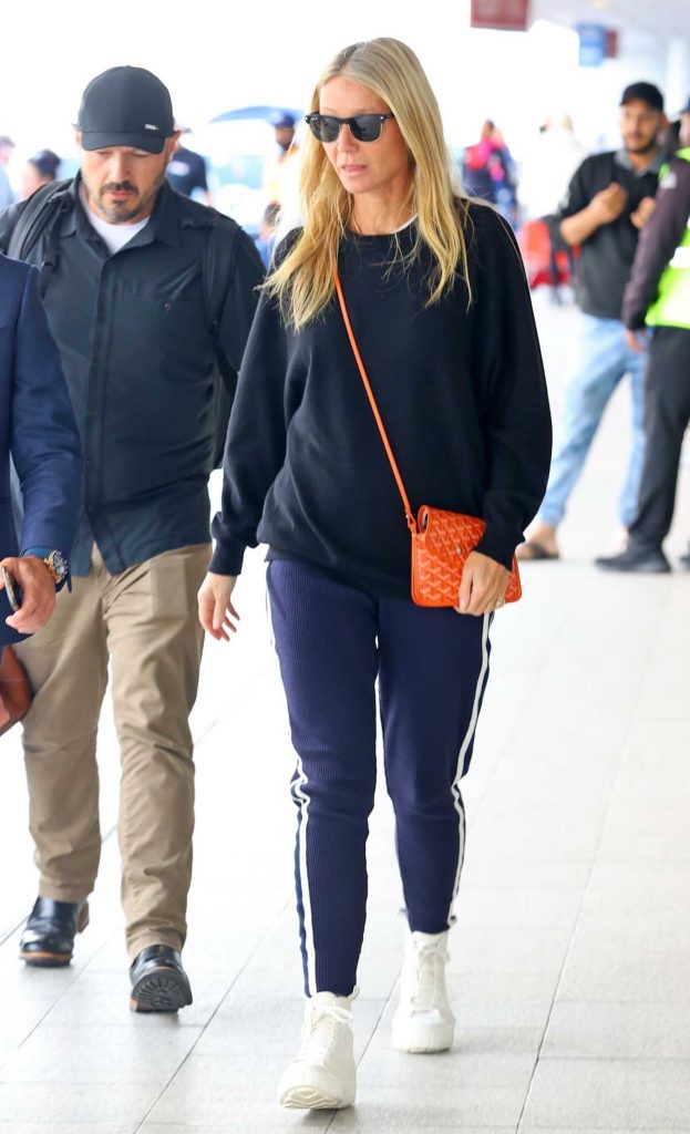 Gwyneth Paltrow in a Black Sweatshirt