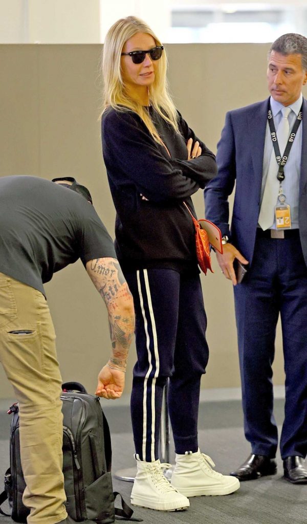 Gwyneth Paltrow in a Black Sweatshirt