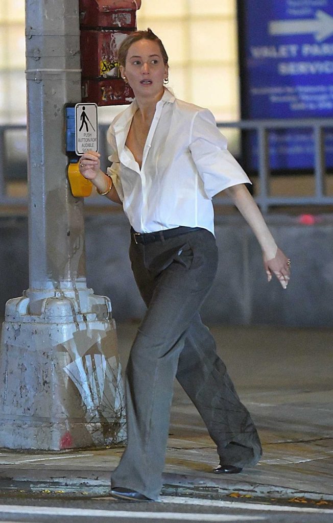 Jennifer Lawrence in a White Shirt