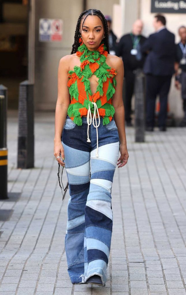 Leigh-Anne Pinnock in a Green and Red Top