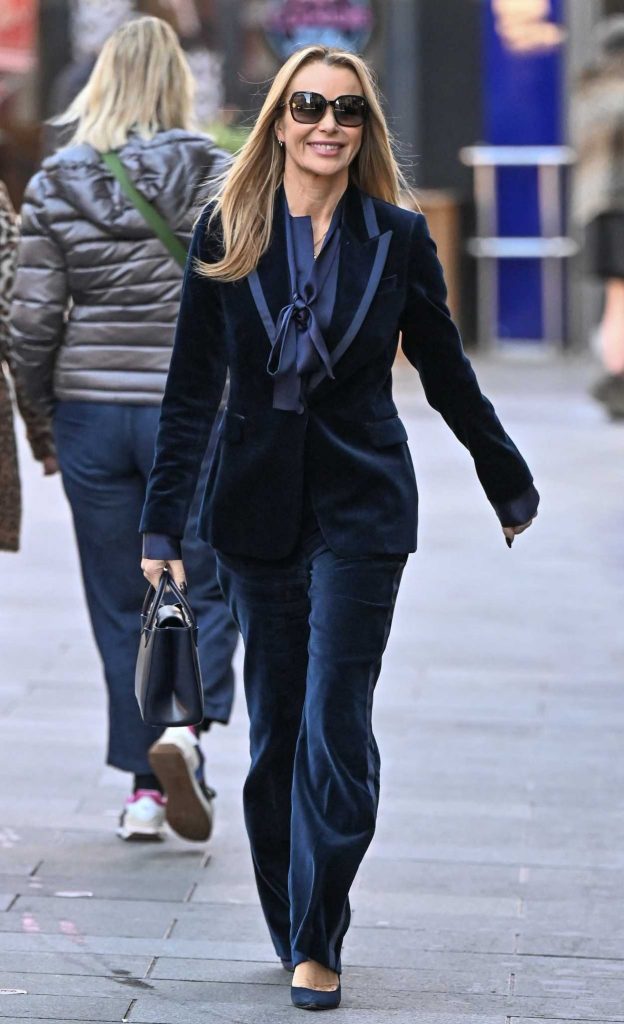 Amanda Holden in a Blue Pantsuit