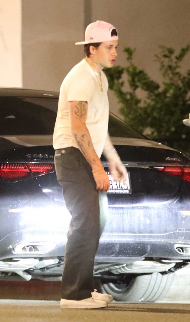 Brooklyn Beckham in a White Tee