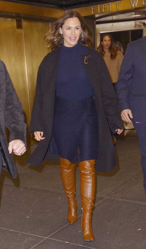 Jennifer Garner in a Blue Coat