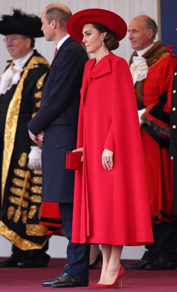Kate Middleton in a Red Ensemble