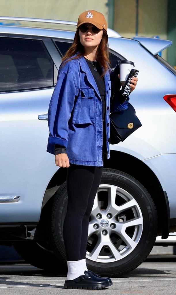 Lucy Hale in a Blue Jacket
