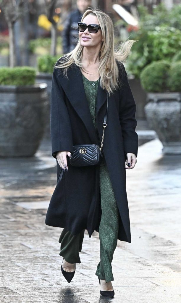 Amanda Holden in a Black Coat