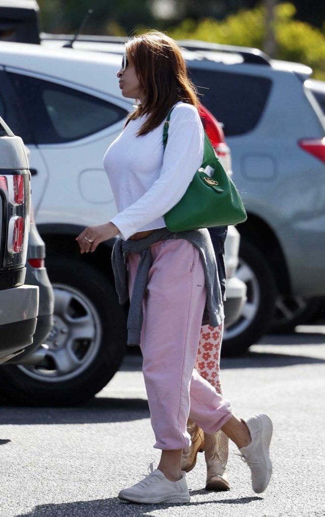 Eva Mendes in a Pink Sweatpants