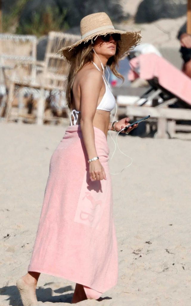 Jennifer Lopez in a White Bikini