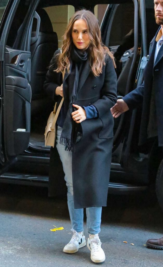 Natalie Portman in a Black Coat