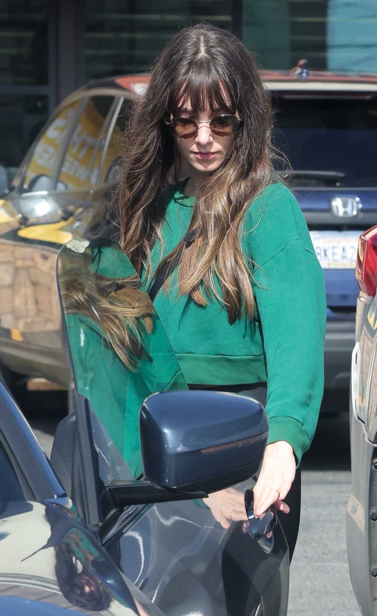 Alison Brie in a Green Sweatshirt Leaves a Grocery Store in Los Angeles ...