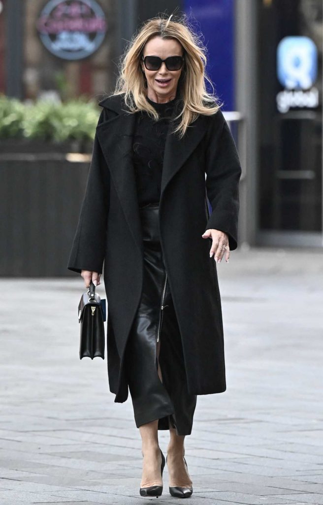 Amanda Holden in a Black Coat