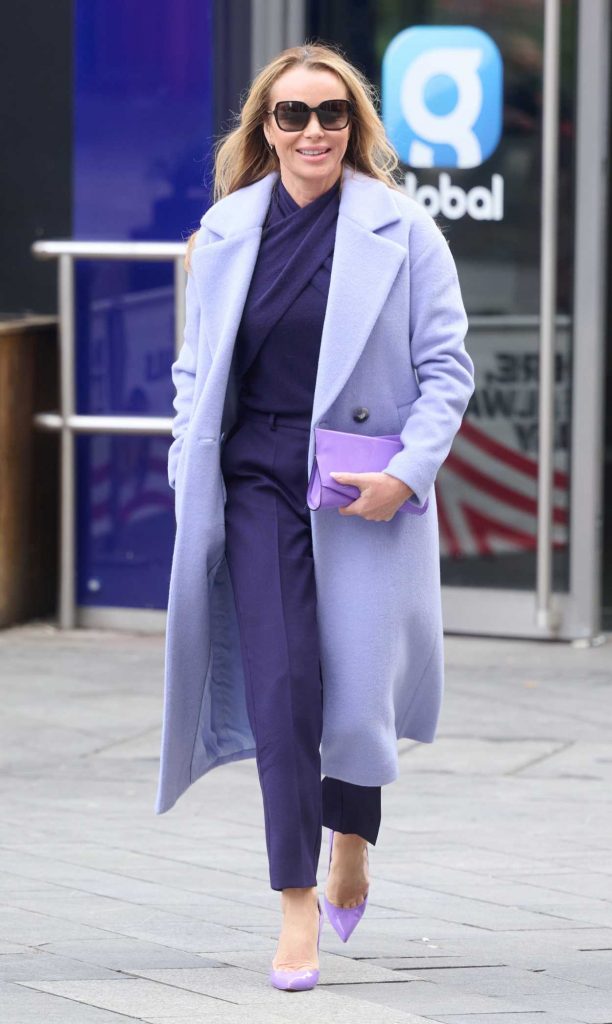 Amanda Holden in a Purple Coat