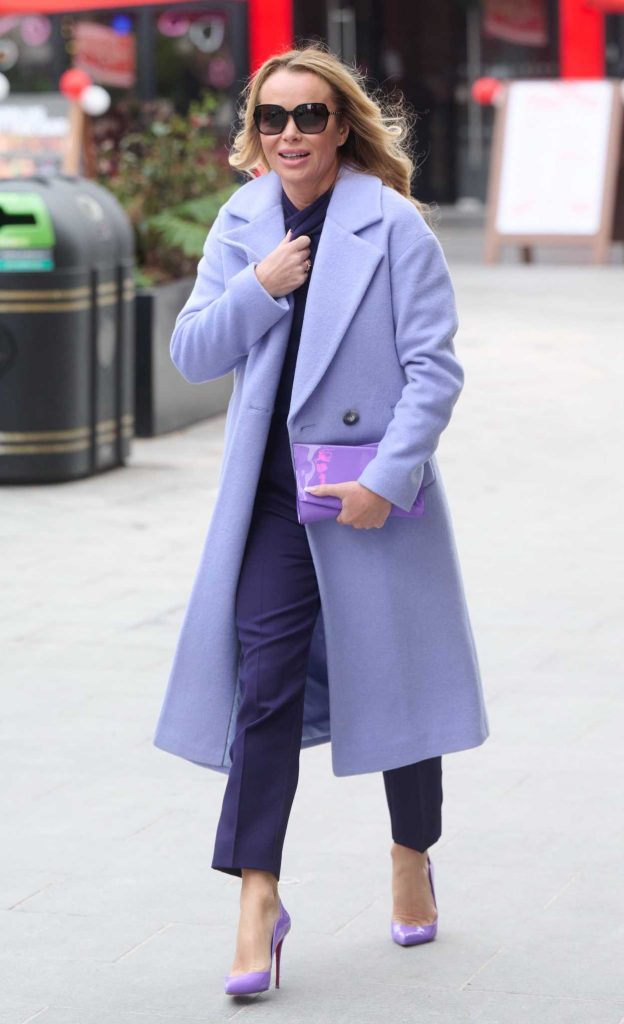 Amanda Holden in a Purple Coat