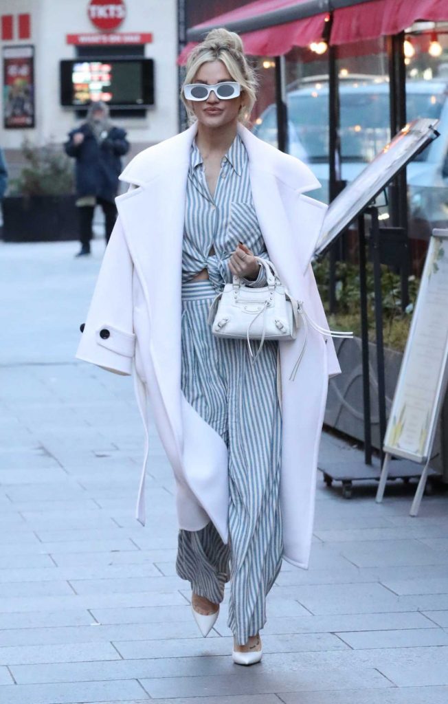 Ashley Roberts in a White Coat