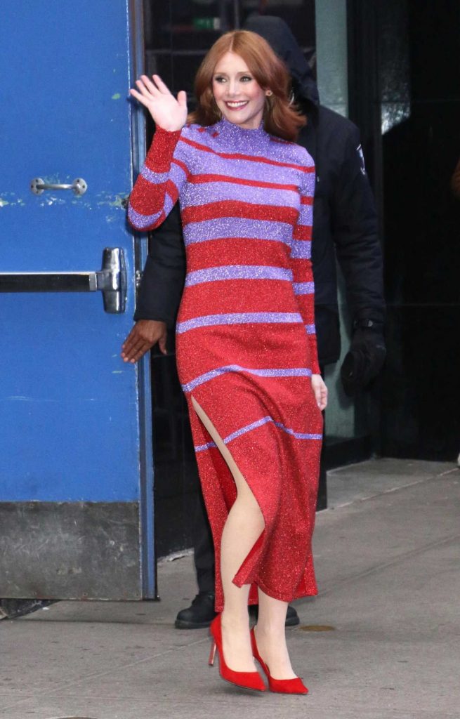 Bryce Dallas Howard in a Striped Dress