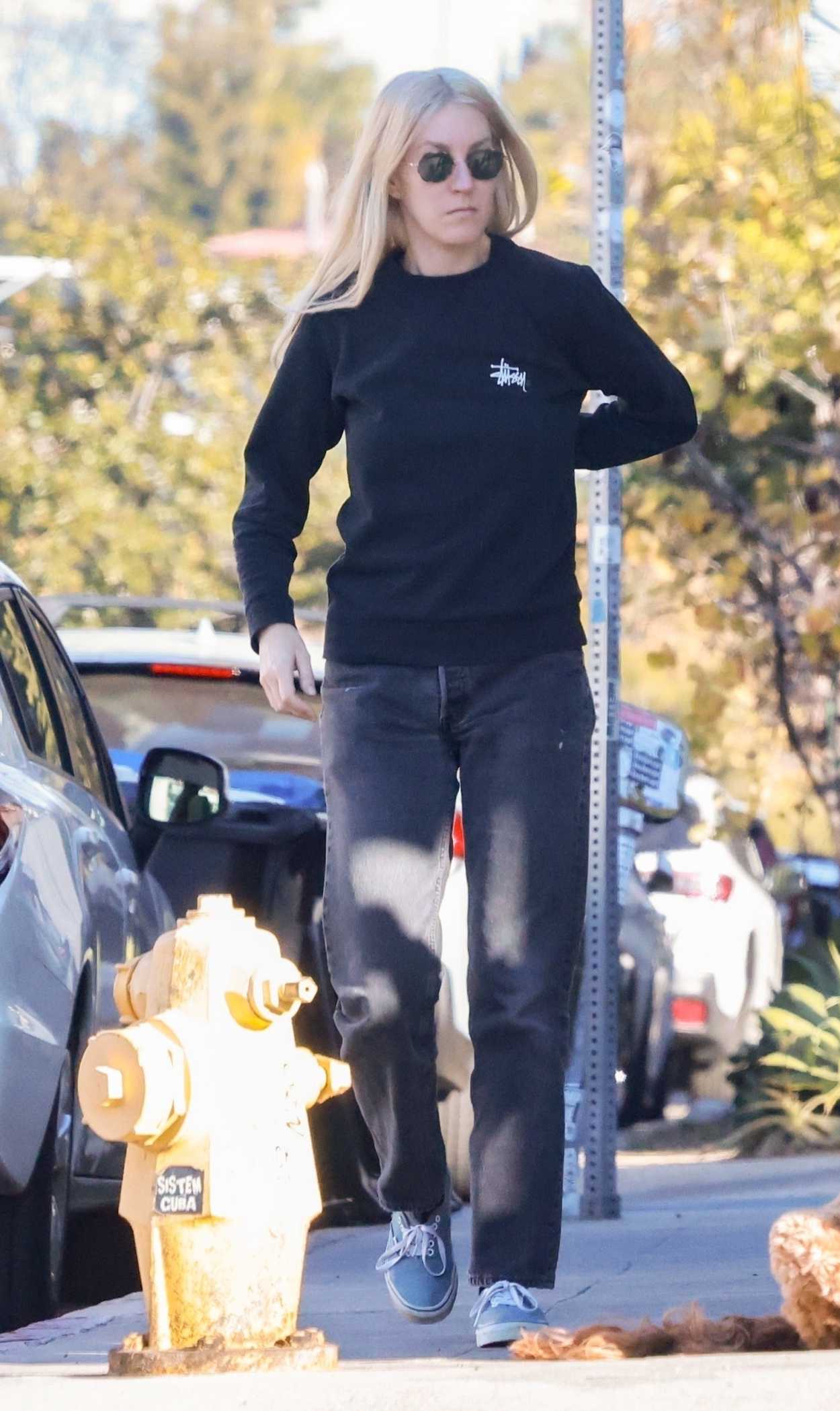 Dylan Meyer in a Black Sweatshirt Was Seen Out in Los Feliz 01/08/2024 ...