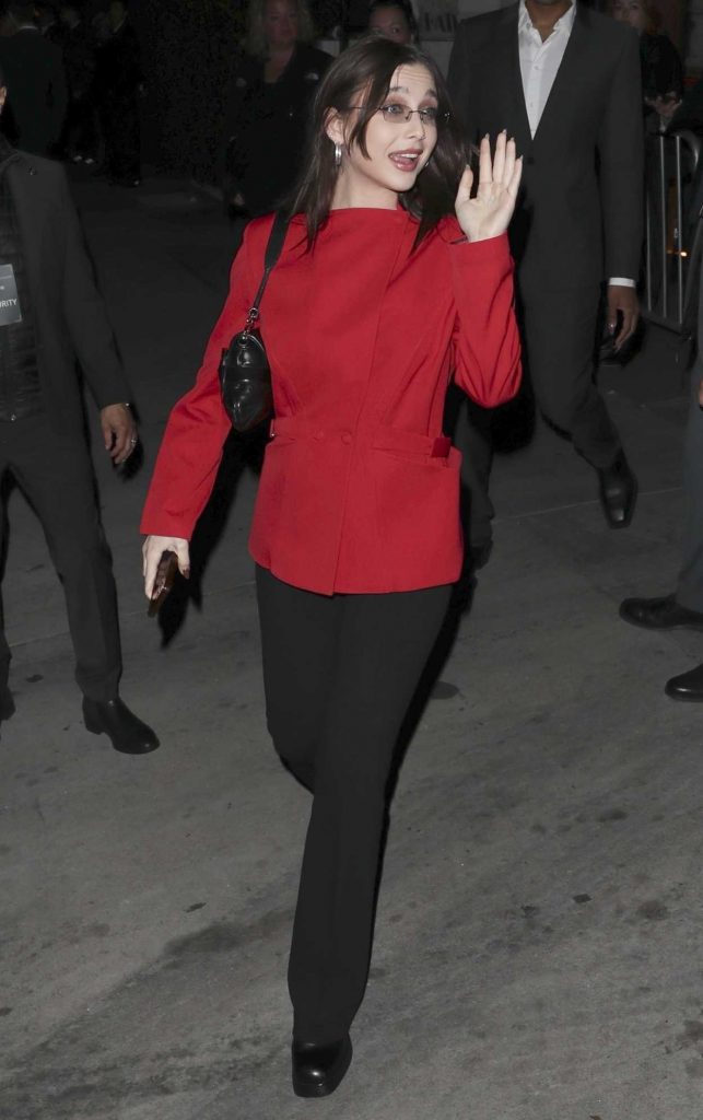 Emma Chamberlain in a Red Blazer