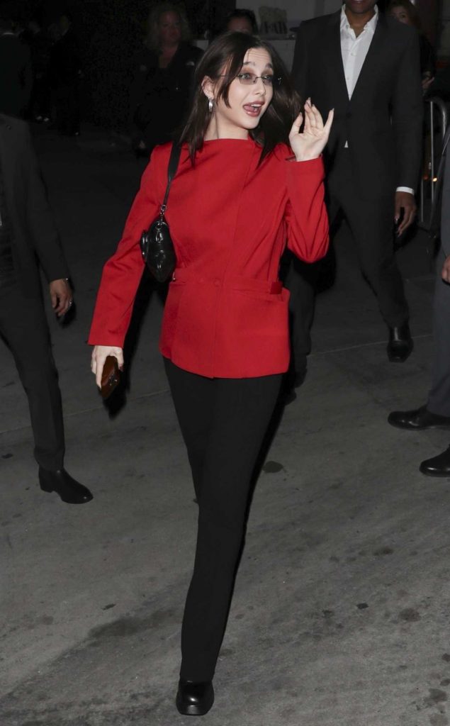 Emma Chamberlain in a Red Blazer