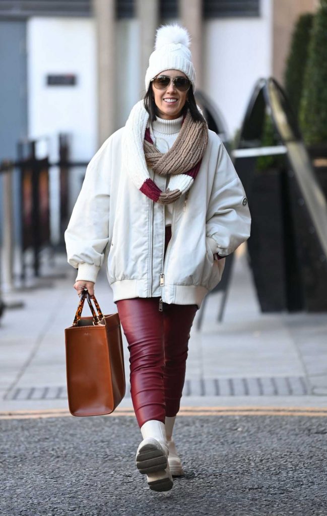 Janette Manrara in a Maroon Pants