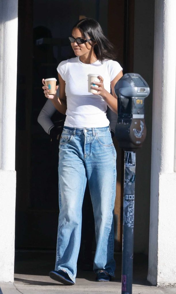 Laura Harrier in a White Tee