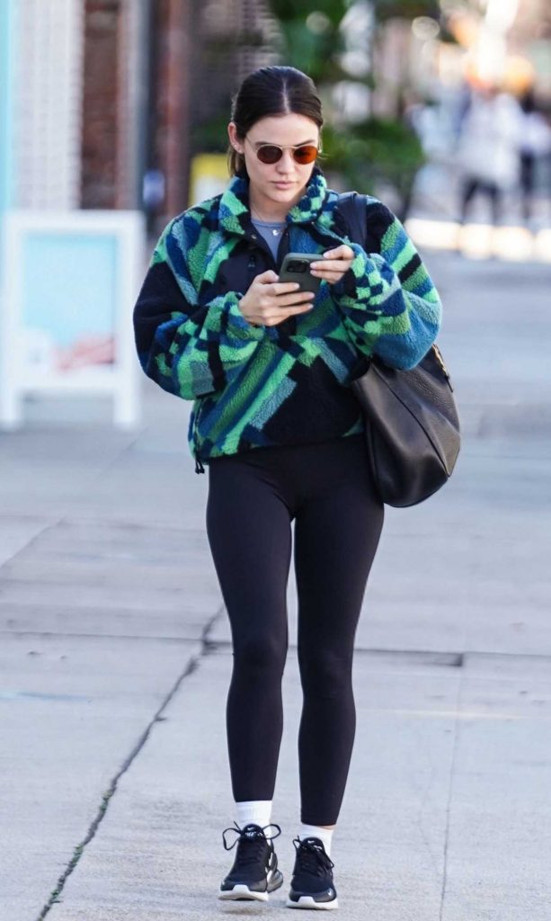 Lucy Hale in a Black Sneakers